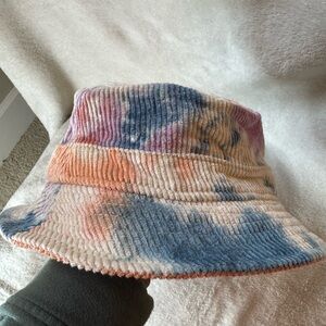 Urban Outfitters Pastel Tie Dye Corduroy Bucket Hat
